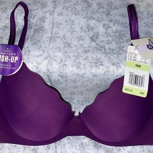btemptd  b.wow'd Push Up Bra Grape Royale Size 36B